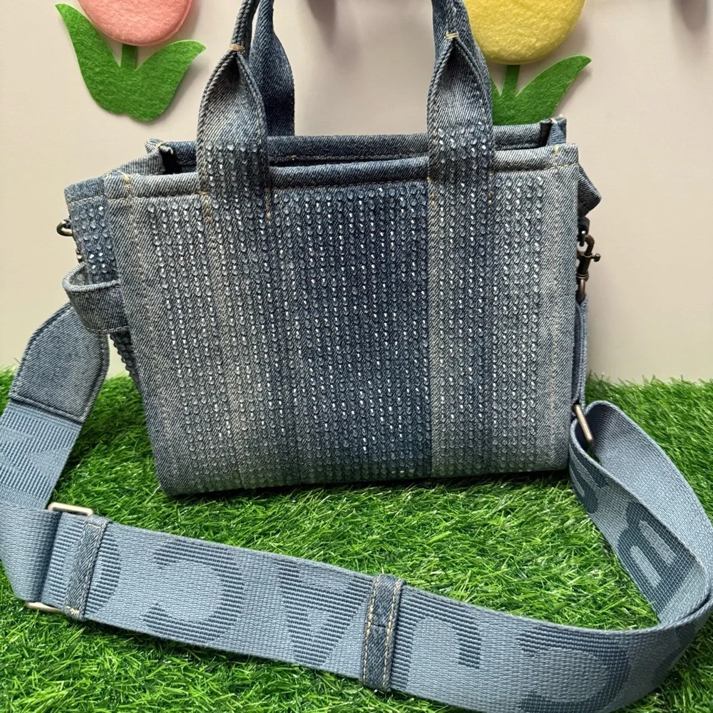 Marc Jacobs The Crystal Denim Small Tote Bag - Picture 2 of 2